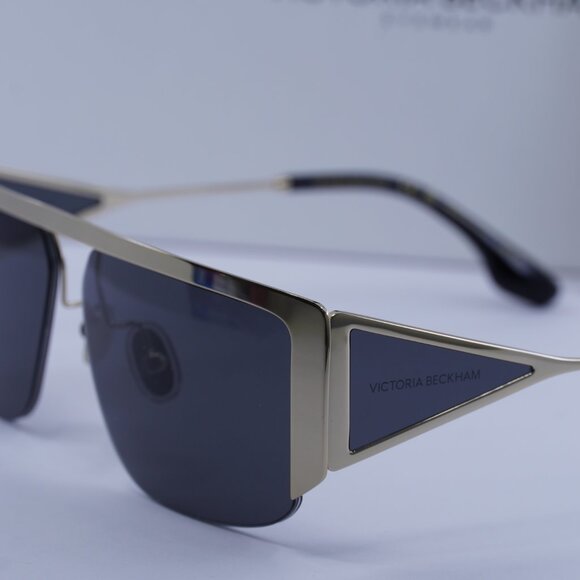 Victoria Beckham VB250S 714 Rectangle Sunglasses – Gold/Grey - Picture 4 of 10